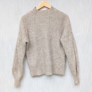 Ted Baker London Beige Wool/Alpaca Blend High Neck Long Sleeve Sweater, size 2/M
